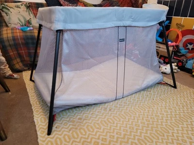 BabyBjörn Travel Cot Silver Grey Baby Toddler - Image 1 of 4