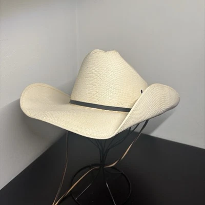 Sombrero de Vaquero Bailey U-Rollit 7 1/4" Shantung Panamá Hecho en EE. UU. Vaquero Occidental Foto 1 de 4