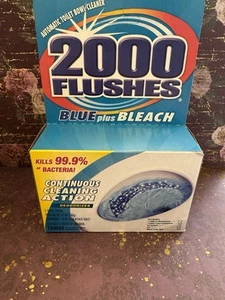 2000 Flushes 208017 Blue Plus Bleach Automatic Toilet Bowl Cleaner 3.5oz 2 tabs - Picture 1 of 8