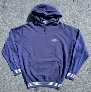Sudadera De Colección Polo Ralph Lauren Cricket Para Hombre Mediana Azul Cresta RLPC Años 90 - Imagen 1 de 7