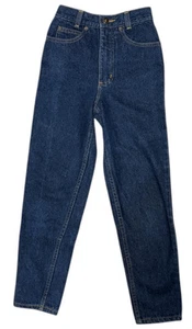 Vintage 1990s Limited Jeans Girls 8 Dark Blue Jean Denim High Waist Pants USA - Picture 1 of 6