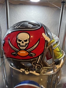 Casco autentico Devin bianco firmato Bucs full size con visiera Radtke certificato di autenticità - Foto 1 di 7