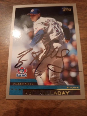 Roy Halladay 2000 Topps #186 100%AUTHINIC AUTOGRAPH  IP. Blue Jays MINT  - Image 1 of 4