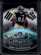 2021 Donruss Optic Hines Ward Black Pandora Prizm Globall #13/25 Japan Steelers