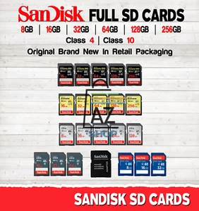 SanDisk SD Card Memory 8G 16GB 32GB 64GB 128GB 256GB Extreme Ultra Fast lot Read - Picture 1 of 22