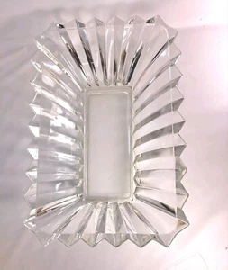 VIntage Heavy Crystal Oblong Bowl  - Picture 1 of 5