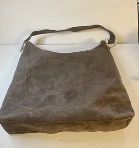 Bella Russo Mocha Short Shoulder Bag Soft Zip Pocket Magnet Snap Cloth Interior - Picture 1 of 10