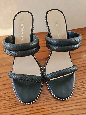 BCBGeneration女式Jenni礼服凉鞋黑色7,5金属球链蛇 — 第 1/4 张图片