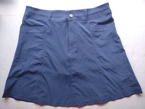 L.L. Bean Sz 10 Reg Trek Hiking Golf Tennis Nylon Polyester Skirt Skort Blue - Picture 1 of 6