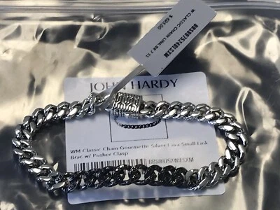 Pulsera de eslabones John Hardy para mujer cadena gourmette plata lava pequeña (7 mm) talla M Foto 1 de 4