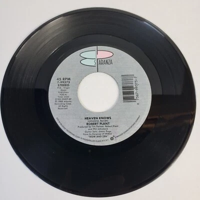 Robert Plant "Heaven Knows"  45 Tested VG+ Jukebox  - Image 1 of 4
