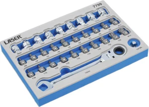 Laser 7799 31 Piece Low Profile Bit & Go Thru Alldrive Socket Set - Picture 1 of 10