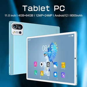 2025 Tablet PC X6 Pro Android 12 11'' 4+64GB 8000mAh 10 Core Wifi Dual Camera - Picture 1 of 23