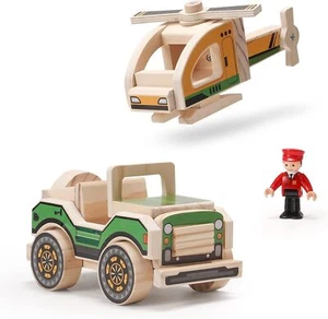 2-in-1 Kids STEM Wood Building Kit, DIY Crafts Assembly Toys for Boys Girls - Picture 1 of 6