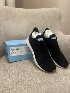 SAYSH ONE BLACK TEXTILE SNEAKERS ATHLETIC SHOES WOMENS SZ 8.5 EU 39 - Picture 1 of 3