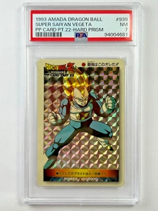 Dragon Ball Super Saiyan Vegeta #939 Amada PP Card Pt. 22 Hard Prism 1993 PSA 7 - Imagen 1 de 2