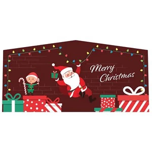 Merry Xmas Art Panel 10x5 Vinyl Banner for 13ft Inflatable Modular Bounce House - Picture 1 of 2