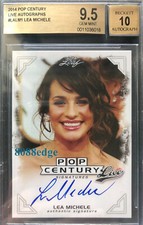 2014 POP CENTURY LIVE AUTO: LEA MICHELE - ON CARD AUTOGRAPH "GLEE" BGS 9.5 GEM