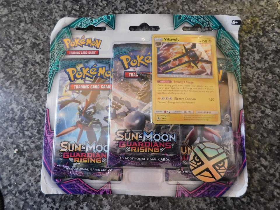 Pokemon TCG Sun & Moon Guardians Rising Triple Booster Pack X2