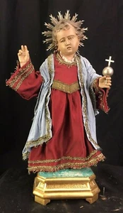 Bambino Gesu' Jesus of Praga Cristo Bambinello 31 cm Ihs Bambinello - Foto 1 di 9