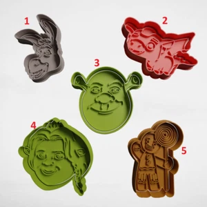 shrek set 5 pieces cookie cutter shape cake design PDZ - Picture 1 of 1