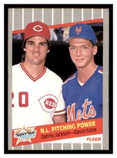 1989 Fleer #636 DANNY JACKSON / DAVID CONE Cincinnati Reds / New York Mets ~F5Q