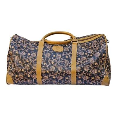 Винтажная спортивная дорожная сумка-тоут других производителей искусственная кожа 20 x 10 x 10 дюймов с монограммой VR - Изображение 1 из 4