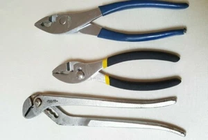 3 Pinze Regolabili Acciaio Stanley 84-097 PowerMaster & Tru-Fit Usate Ottime Condizioni e Buone - Foto 1 di 8