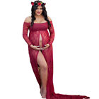 Pregnant Women Off Shoulder Lace Long Sleeve Dress Maternity Photography Supply