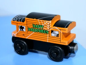 Thomas the Train Haunted Caboose Wooden Railway Happy Halloween Orange Rare EUC! - Picture 1 of 6