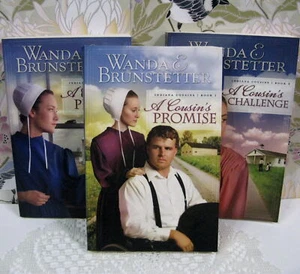 Wanda E Brunstetter 3 Indiana Cousins Book 1 2 And 3 Amish Christian Romance - Imagen 1 de 6
