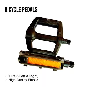 Pedali bici lega metallo piattaforma piatta 9/16" pollici 14mm per strada mountain bike - Foto 1 di 2