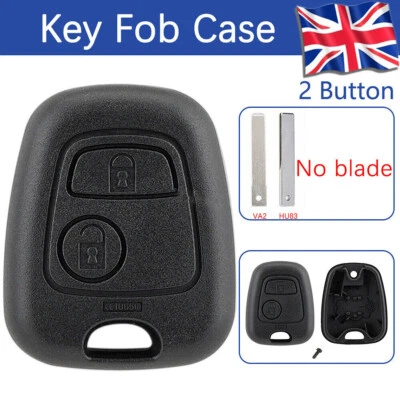 2 Button Remote Key Case Shell Fob Replacement for Toyota Aygo VA2/HU83 No Blade - Image 1 of 4