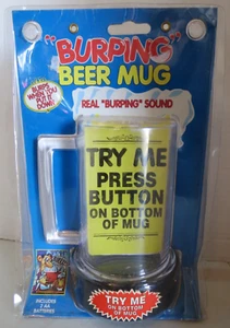 Taza de cerveza eructa NUEVA STOCK ANTIGUA EN EMBALAJE - Eructa cuando la dejas - Imagen 1 de 8