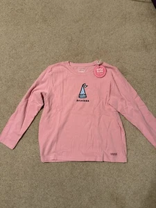 Life is Good Pink, Long Sleeve, Girls Princess Shirt, Size XL (12-14), NWT - Picture 1 of 4