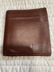 Vintage PG Sport Men’s Soft Leather Bi-Fold Wallet Brown Minimalist - Picture 1 of 7