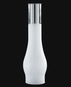 B&P Lamp3" x 12" Frosted Glass Oil Lamp Chimney, #57955 - Picture 1 of 2