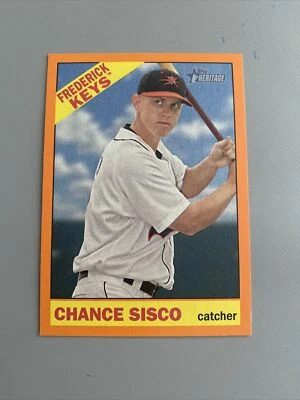 2015 Topps Heritage Minors Orange Parallel #74 Chance Sisco #d 09/25 - Image 1 of 4