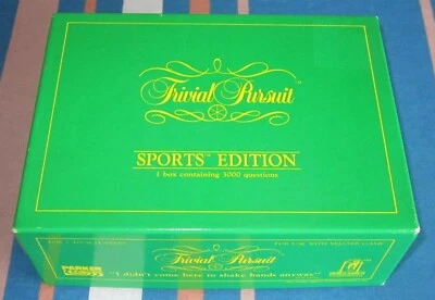 TRIVIAL PURSUIT - SPORTS EDITION - 1 BOX CONTAINING 3000 QUESTIONS - EXCELLENT!! - Image 1 of 4