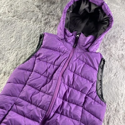 Tangerine Puffer Vest Womens Small Purple Hooded Hiking Outdoor Casual Gorp - Image 1 of 4