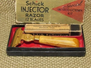 Vintage SCHICK INJECTOR RAZOR 12 Blades Special Introductory Kit ~ Original Box - Picture 1 of 21
