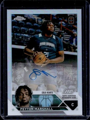 2023-24 Topps Chrome OTE Peyton Marshall Auto RC Rookie #A-PMA - Image 1 of 2