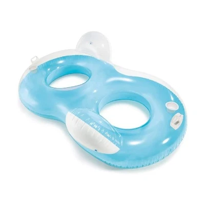 INTEX 56800EU Double Pillow-Back Lounge Schwimmring 198x117cm Zweisitzer - Bild 1 von 2