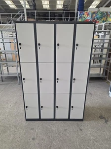 C+P Schließfachschrank 12 Abteile anthrazit grau 120cm Locker - Bild 1 von 7