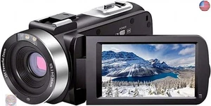Video Camera Camcorder Full HD 1080P 30FPS 24.0 MP IR Night Vision Vlogging - Picture 1 of 7