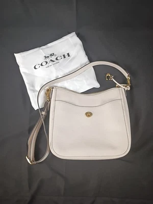 COACH C8483 POLISHED PEBBLE LEATHER CHAISE CROSSBODY BAG/CHALK-IVORY W/ DUST BAG - Image 1 of 4