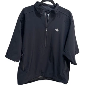 Chaqueta cortavientos de golf Foot Joy DryJoys XL negra media cremallera manga corta Cravens  - Imagen 1 de 9
