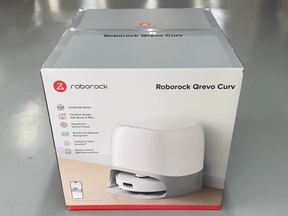 Roborock Qrevo Curv Robot Vacuum and Mop 18 500Pa Suction Zero-Tangling