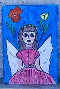 Winged Beauty.  Original ACEO Art Card - Picture 1 of 6