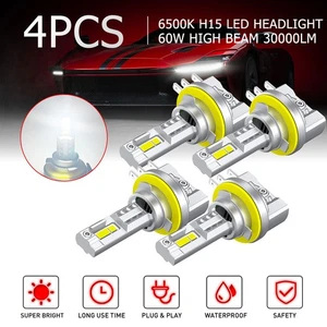 AUXITO CANBUS H15 Headlight LED White Low Beam LAmps Head Replace Halogen - Picture 1 of 18